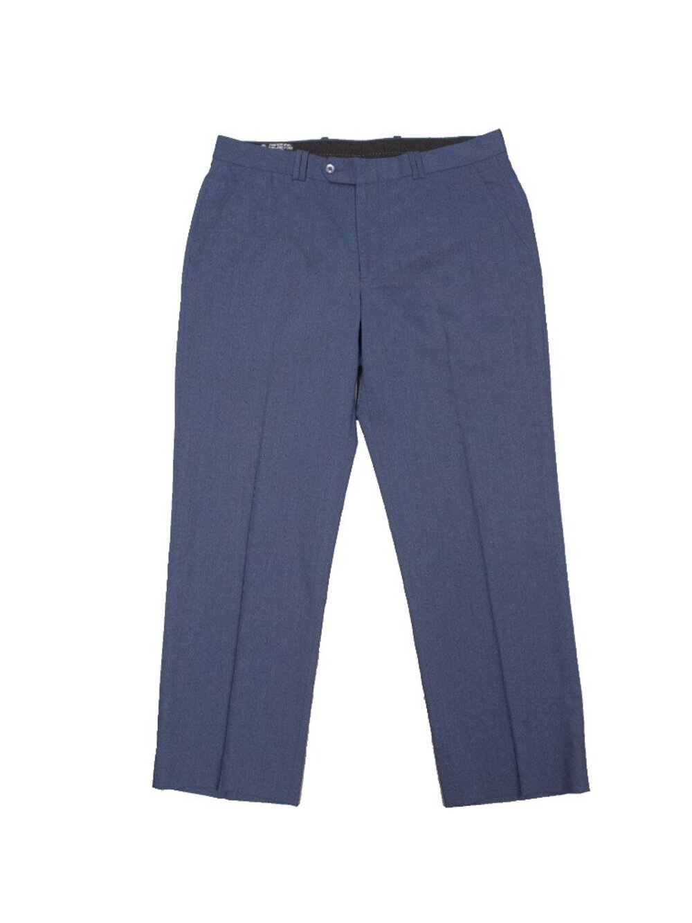 Vintage GALA Dress Pants 100% Wool Trousers Blue Made in Canada Sharkskin 36x30